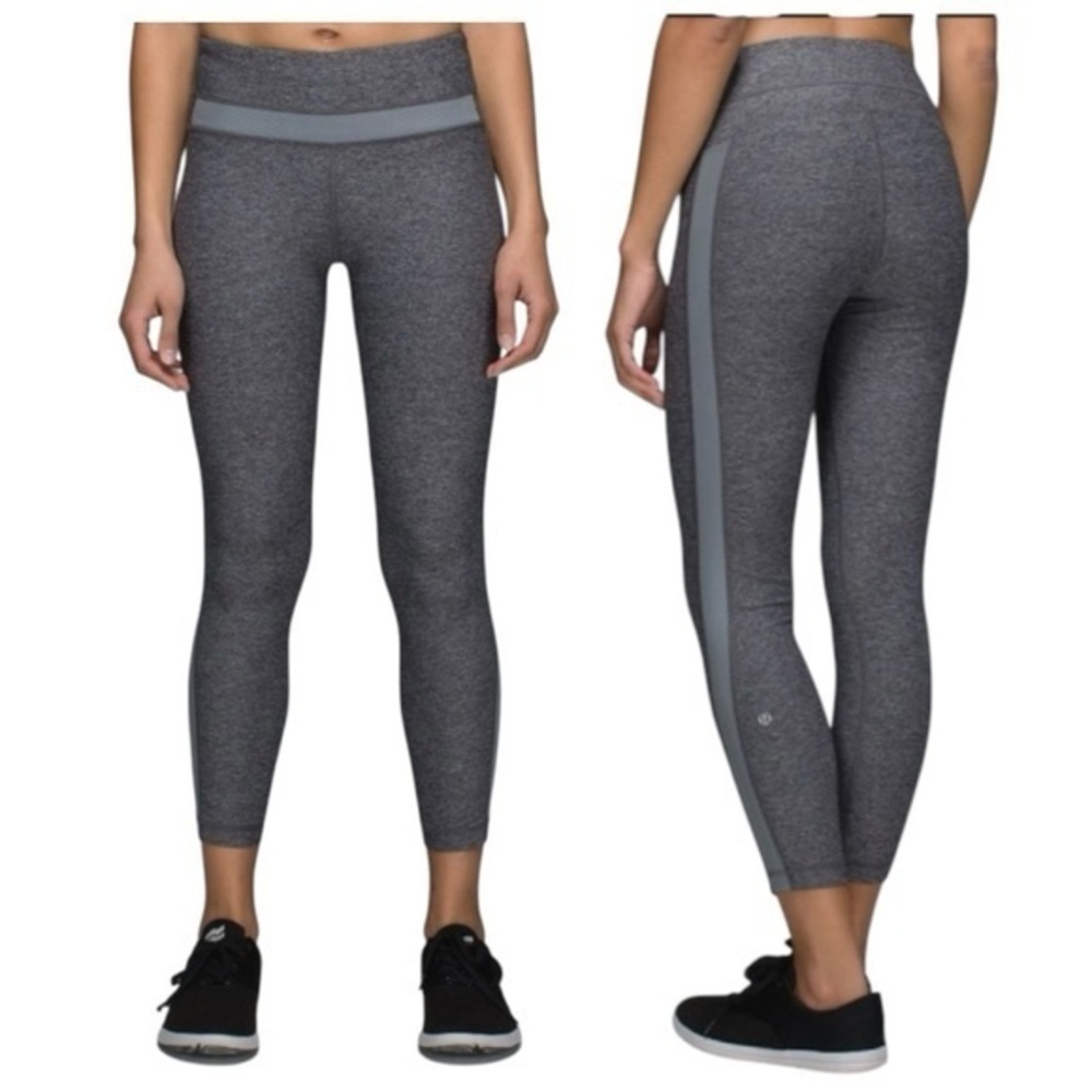 Lululemon Light Speed Tight Heathered Black 6